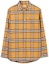 Order Burberry 男士橙色格紋長袖襯衫 SS23 系列。 80715231