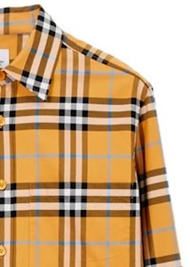 Burberry 男士橙色格紋長袖襯衫 SS23 系列。 80715231 Details for Burberry 男士橙色格紋長袖襯衫 SS23 系列。 80715231