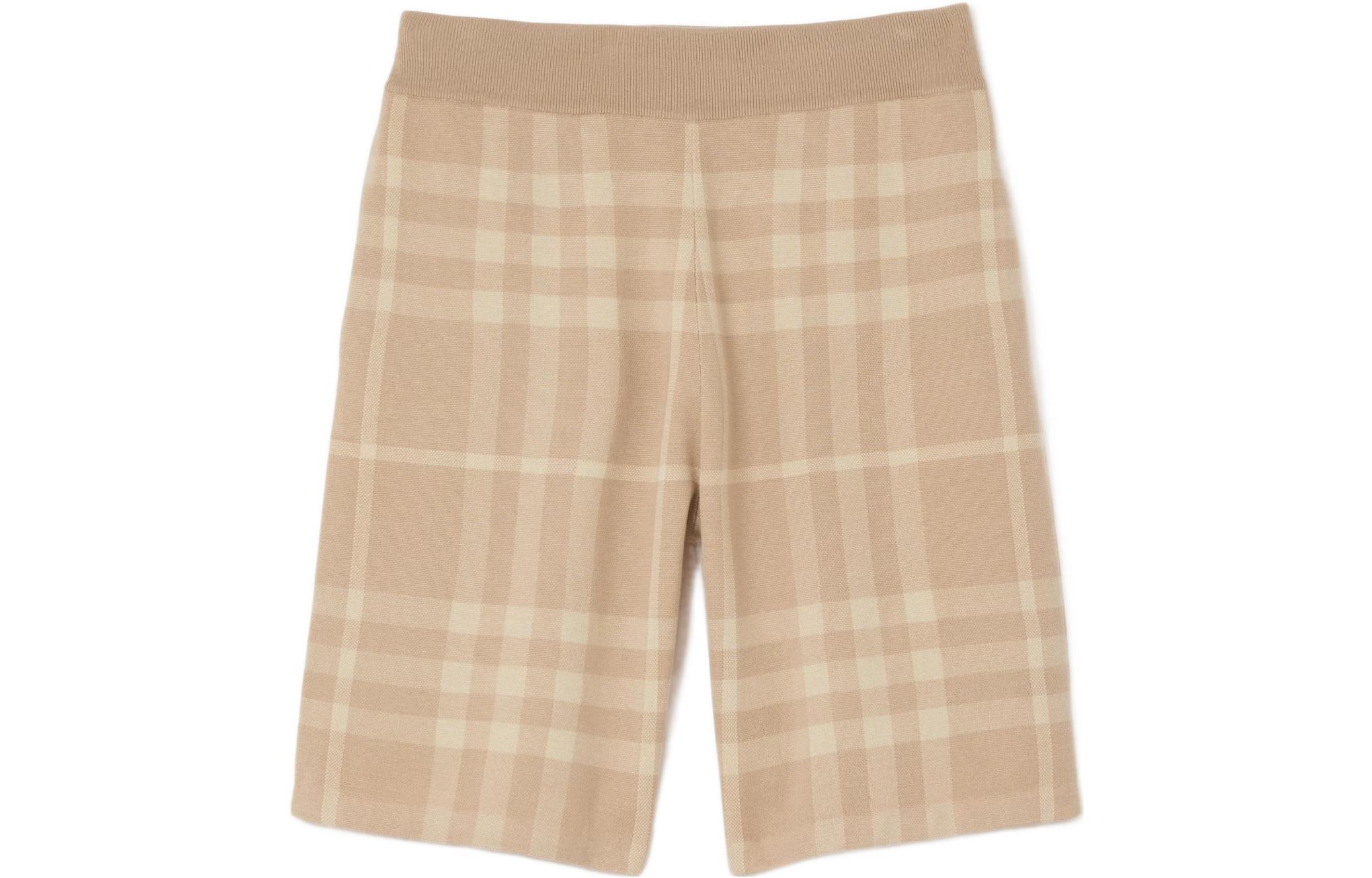 Burberry SS23 Check Patchwork Casual Shorts Men Yellow Brown 80684811
