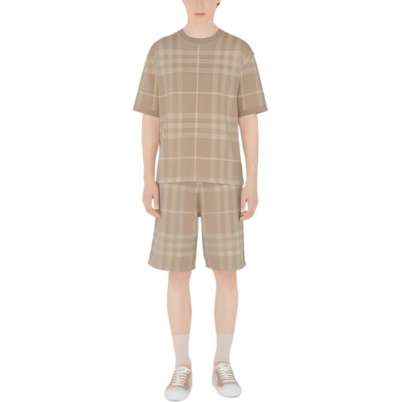 Burberry SS23 Check Patchwork Casual Shorts Men Yellow Brown 80684811 圖 3