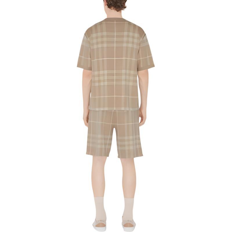 Burberry SS23 Check Patchwork Casual Shorts Men Yellow Brown 80684811 圖 4