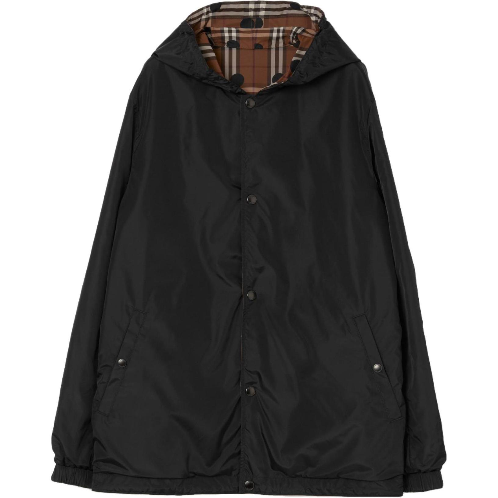 Burberry SS23 Check Polka Dot Reversible Nylon Jacket Men’s Dark Birch Brown 80675951