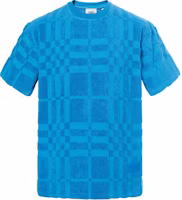 Burberry SS23 Check Print Crewneck Short Sleeve T-Shirt Blue Men. 80714481 Burberry SS23 Check Print Crewneck Short Sleeve T-Shirt Blue Men. 80714481