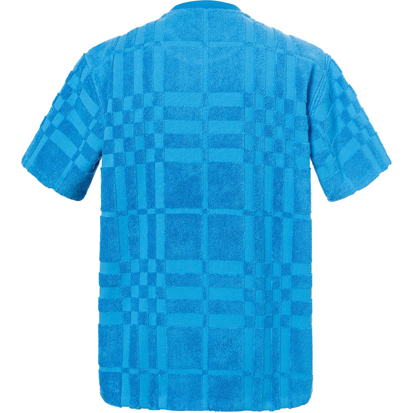 Lookbook Burberry SS23 Baju T-Shirt Lelaki Biru Lengan Pendek Corak Periksa. 80714481