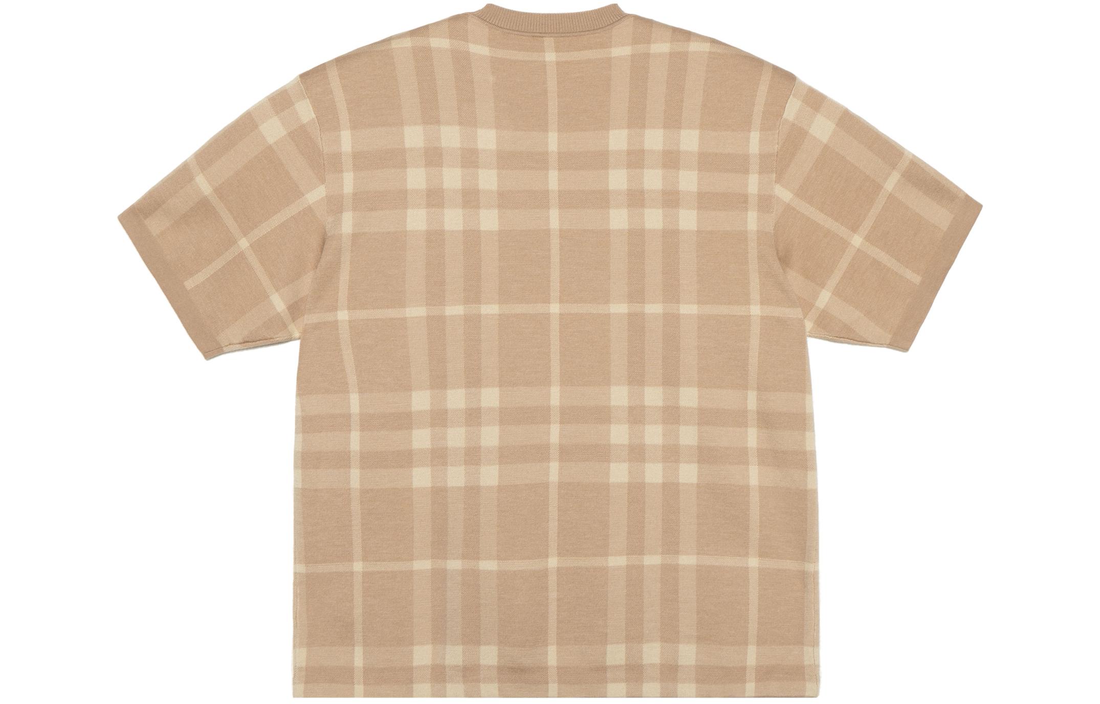 Burberry SS23 Check Print Crewneck Short Sleeve T-Shirt  Camel 80684801 圖 3