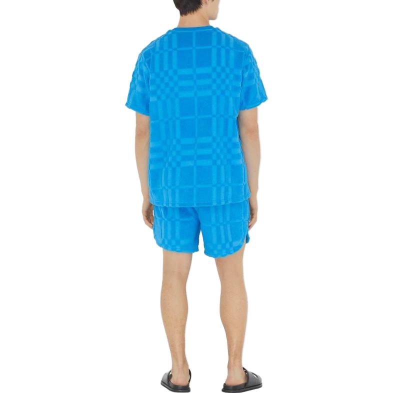 Purchase Burberry SS23 Baju T-Shirt Lelaki Biru Lengan Pendek Corak Periksa. 80714481