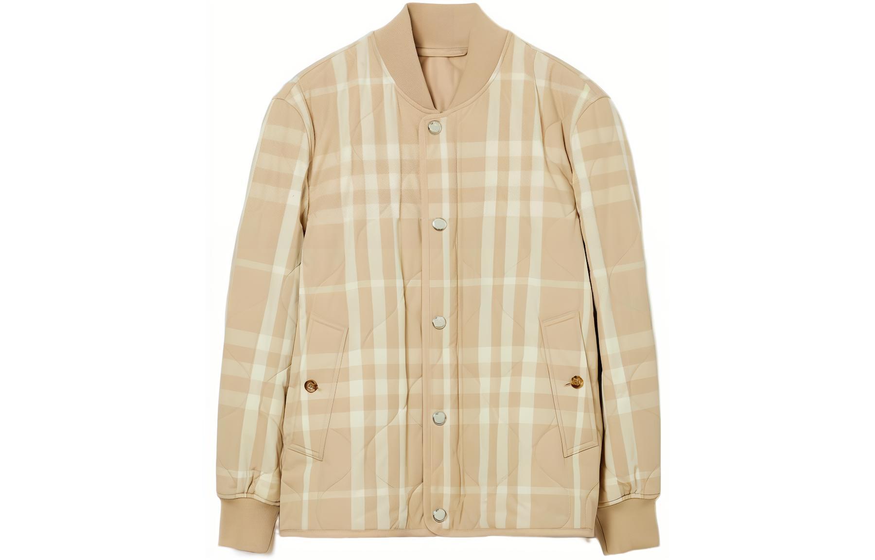 Burberry SS23 Check Print Single-Breasted Jacket  Casual Light Tan 80687411 圖 2