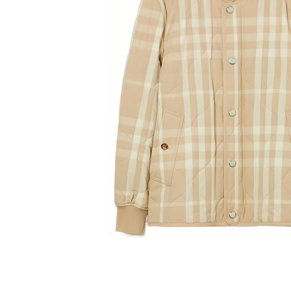 Burberry SS23 Check Print Single-Breasted Jacket  Casual Light Tan 80687411 圖 6