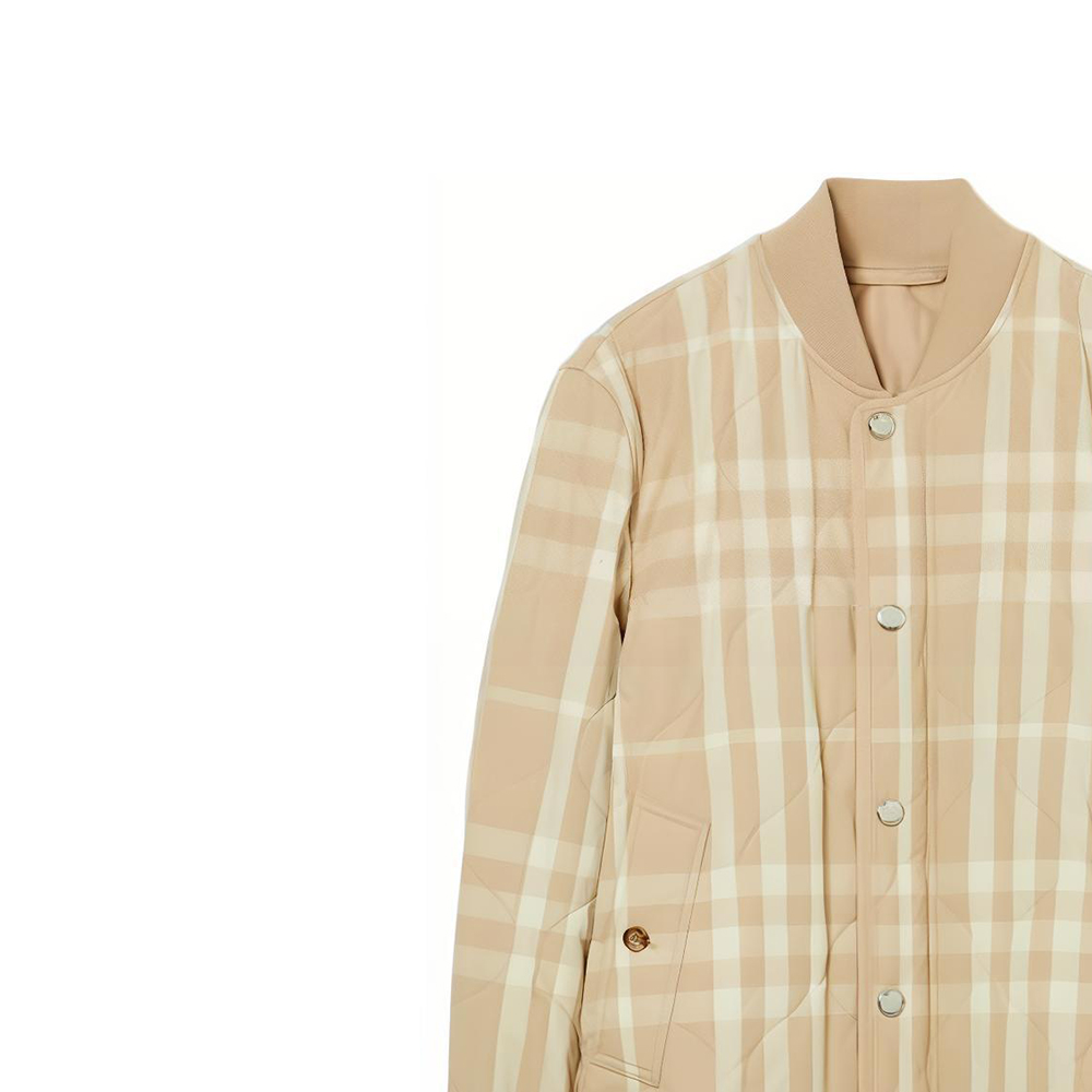 Burberry SS23 Check Print Single-Breasted Jacket  Casual Light Tan 80687411 圖 7