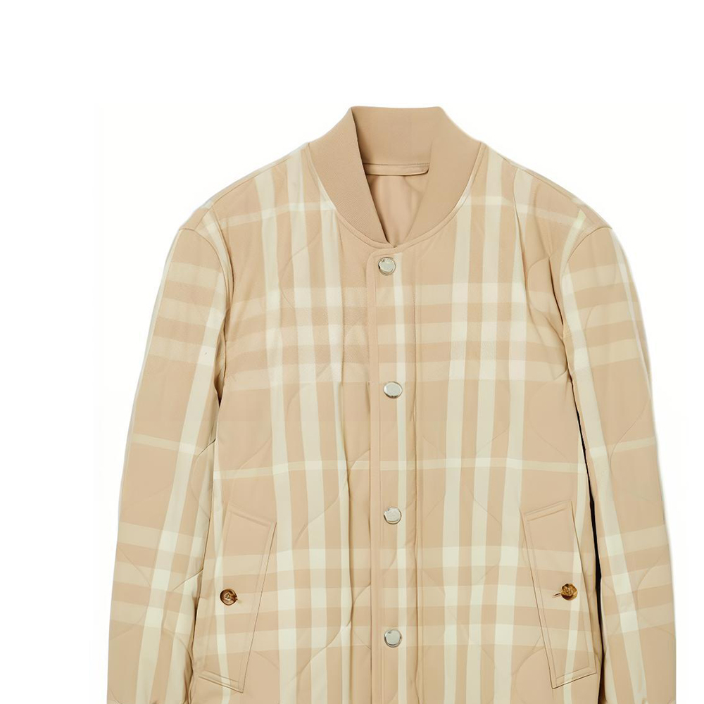 Burberry SS23 Check Print Single-Breasted Jacket  Casual Light Tan 80687411 圖 8