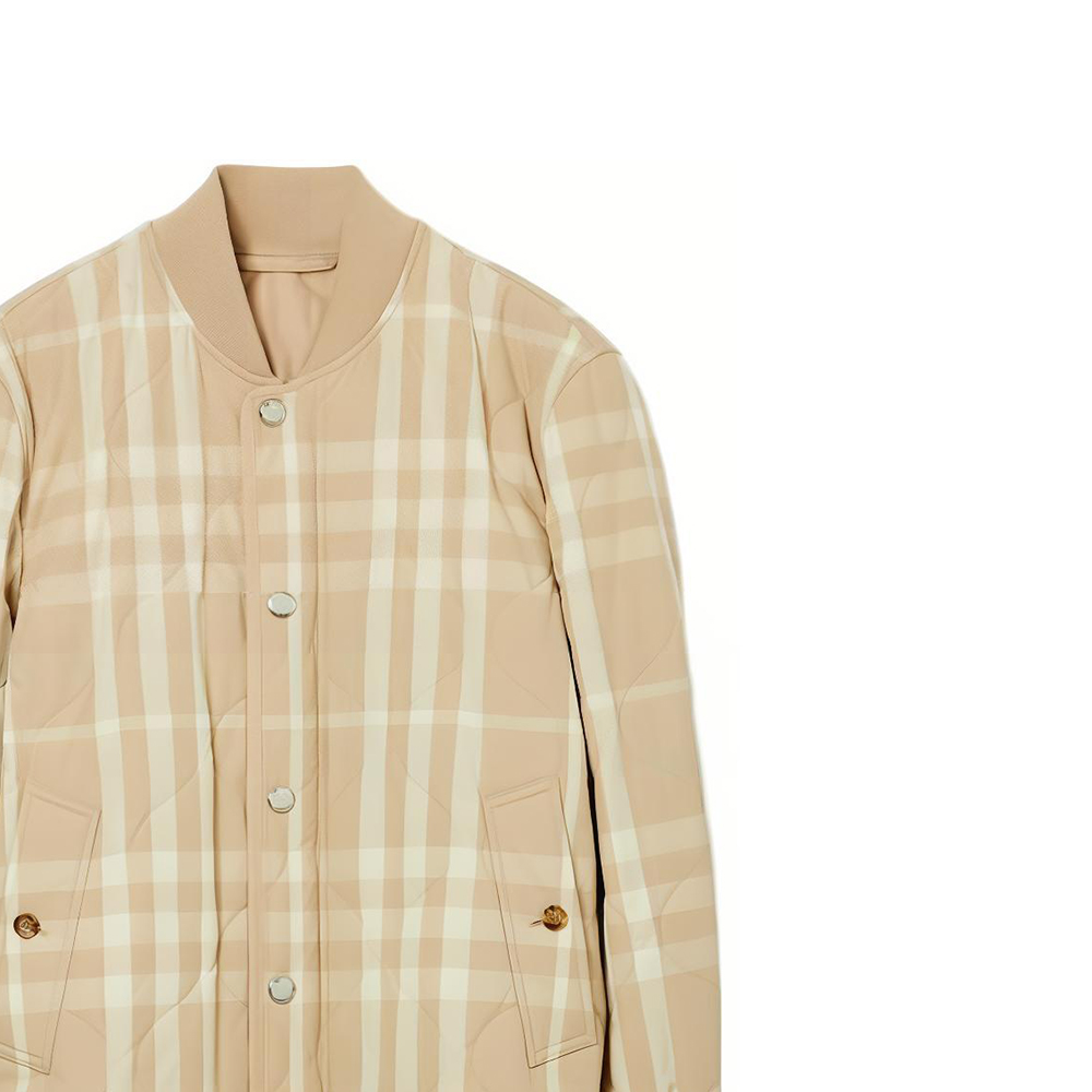 Burberry SS23 Check Print Single-Breasted Jacket  Casual Light Tan 80687411 圖 9