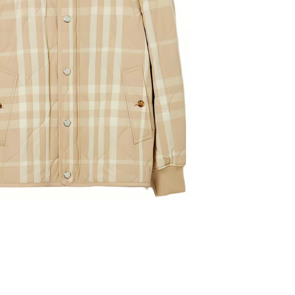 Burberry SS23 Check Print Single-Breasted Jacket  Casual Light Tan 80687411 圖 10
