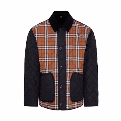 Burberry SS23 Check Print Single-Breasted Loose Fit Jacket Men Colorblock 8070391A9011