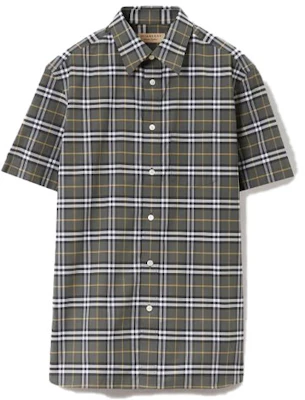 Burberry SS23 Check Print Single-Breasted Short-Sleeve Shirt Green 80084241 Order Burberry SS23 Check Print Single-Breasted Short-Sleeve Shirt Green 80084241