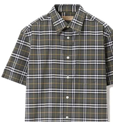 Burberry SS23 Check Print Single-Breasted Short-Sleeve Shirt Green 80084241 Purchase Burberry SS23 Check Print Single-Breasted Short-Sleeve Shirt Green 80084241