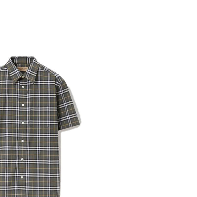 Burberry SS23 Check Print Single-Breasted Short-Sleeve Shirt Green 80084241 圖 7