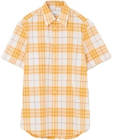 Burberry SS23 Check Short Sleeve Button-Up Shirt White/Yellow - 80690471 Burberry SS23 Check Short Sleeve Button-Up Shirt White/Yellow - 80690471