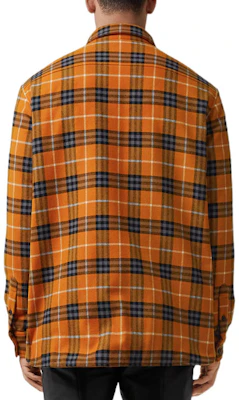 Burberry SS23 棋盤格紋姜棕色單排扣長袖襯衫男款 80646101 Lookbook Burberry SS23 棋盤格紋姜棕色單排扣長袖襯衫男款 80646101