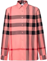 Burberry SS23 Checkered Collar Single-Breasted Long-Sleeve Shirt Pink Mens. 80715351 Burberry SS23 Checkered Collar Single-Breasted Long-Sleeve Shirt Pink Mens. 80715351