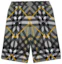 Order Burberry SS23 Celana Pendek Pria Kotak-Kotak Abu-Abu Casual Straight-Cut. 80651771