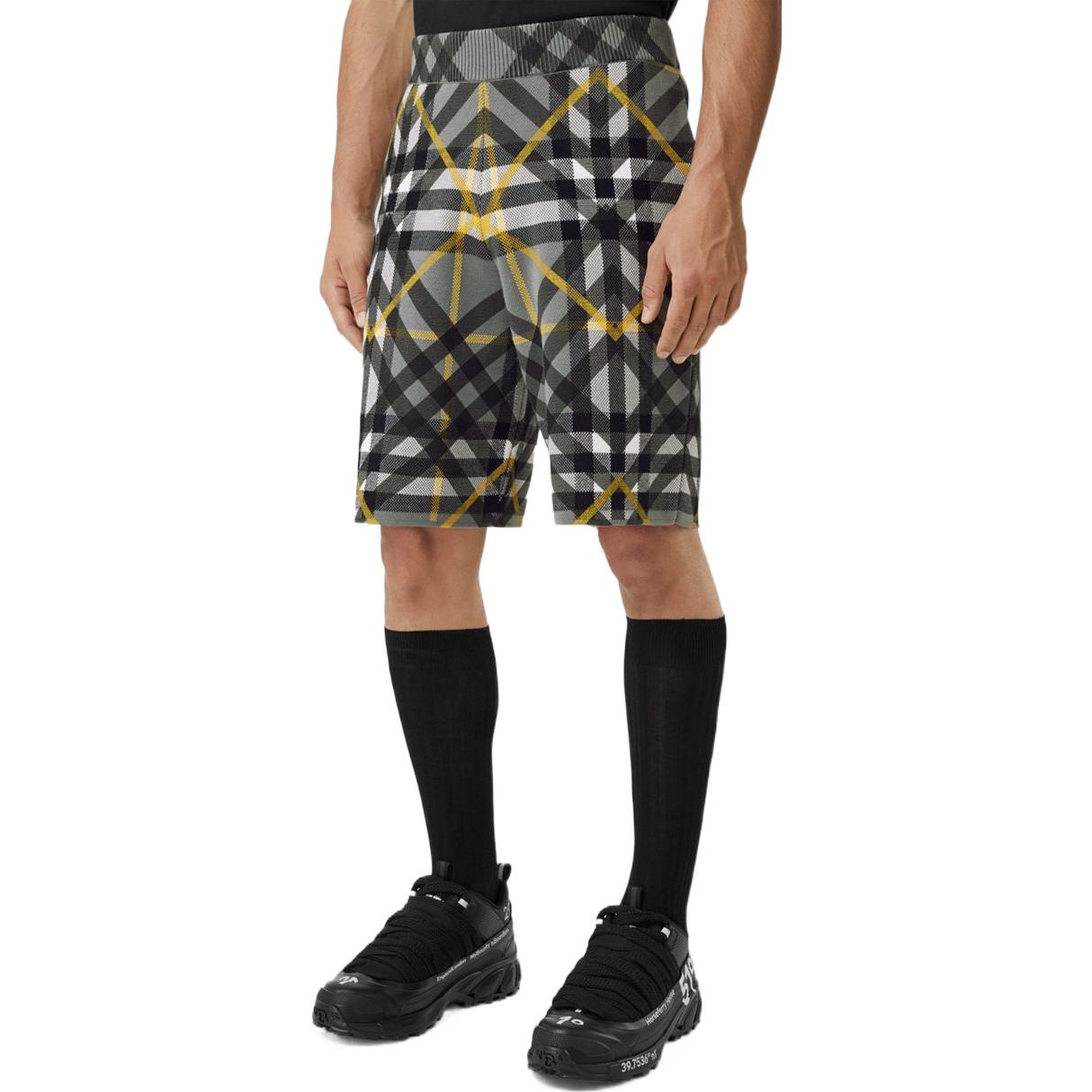 Burberry SS23 Checkered Straight-Cut Casual Shorts Mens Grey 80651771 圖 5