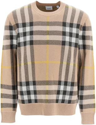 Burberry SS23 Classic Check Print Crewneck Long Sleeve Sweater Men’s Khaki 8054920-B2412 Buy Burberry SS23 Classic Check Print Crewneck Long Sleeve Sweater Men’s Khaki 8054920-B2412