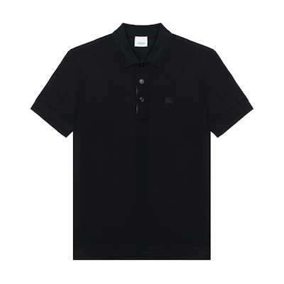 Burberry SS23 Classic Logo Embroidered Black Polo Shirt. 80675821