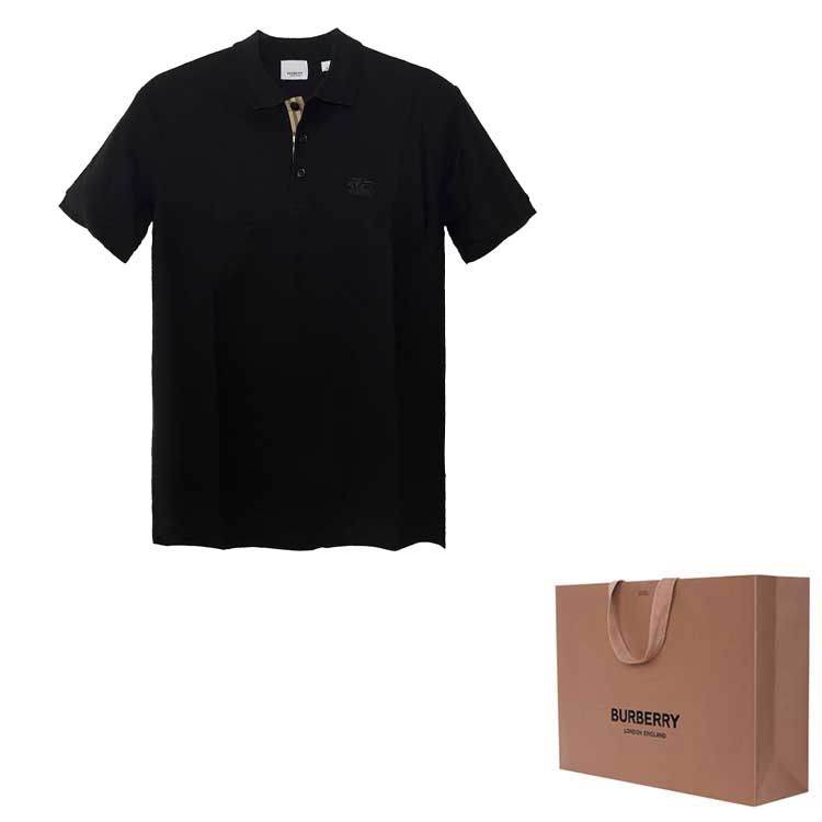 Sizing Burberry SS23 Polo Negro con Logo Clásico Bordado. 80675821