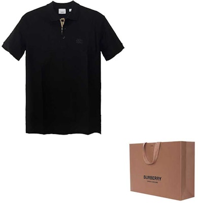 Burberry SS23 Polo Negro con Logo Clásico Bordado. 80675821 Sizing Burberry SS23 Polo Negro con Logo Clásico Bordado. 80675821