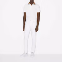 Shop Burberry SS23 Colorblock Casual Short-Sleeve Polo Shirt White . 80716211