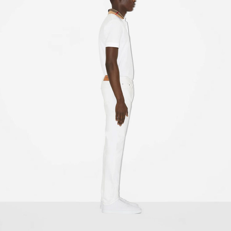 Details for Polo Casual Burberry SS23 Colorblock Manga Corta Blanco. 80716211
