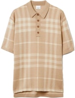 Burberry SS23 Colorblock Check Jacquard Half-Placket Short-Sleeve Polo Shirt Men 80684821 Burberry SS23 Colorblock Check Jacquard Half-Placket Short-Sleeve Polo Shirt Men 80684821