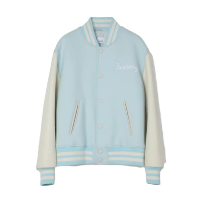 Burberry SS23 Colorblock Logo Embroidered Button-Up Jacket Light Blue Men’s. 80675961