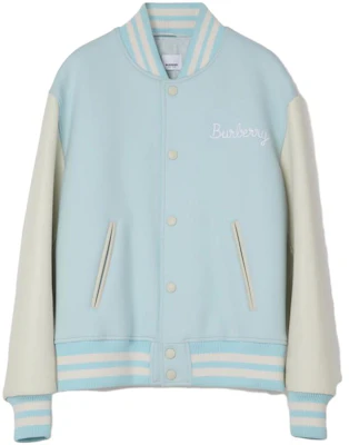 Burberry SS23 Jaket Lelaki Logo Sulaman Colorblock Butang Biru Muda. 80675961 Order Burberry SS23 Jaket Lelaki Logo Sulaman Colorblock Butang Biru Muda. 80675961