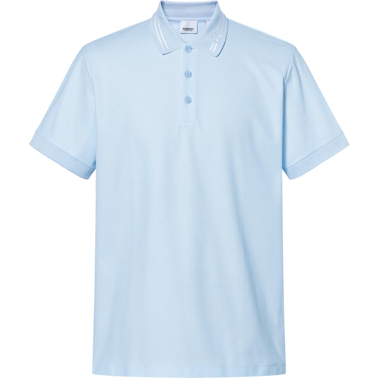 Burberry SS23 Colorblock Striped Polo Shirt Men’s Light Blue. 80707751