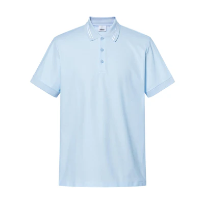 Burberry SS23 Colorblock Striped Polo Shirt Men’s Light Blue. 80707751