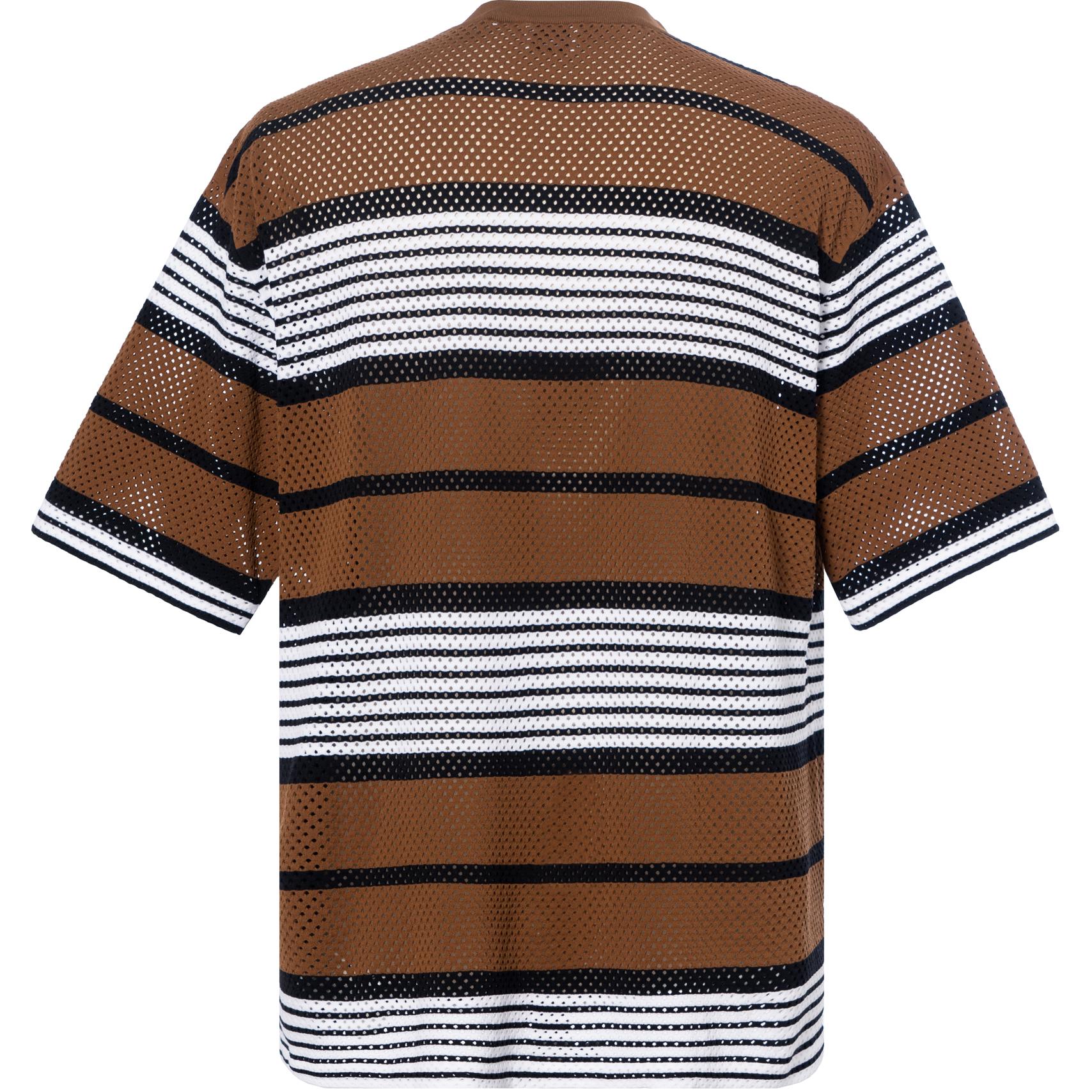 Burberry SS23 Contrast Striped 3/4 Sleeve T-Shirt Men’s Dark Birch Brown. 80678851 圖 3