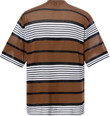 博柏利 SS23 男款深桦棕撞色条纹七分袖T恤 80678851 Lookbook 博柏利 SS23 男款深桦棕撞色条纹七分袖T恤 80678851