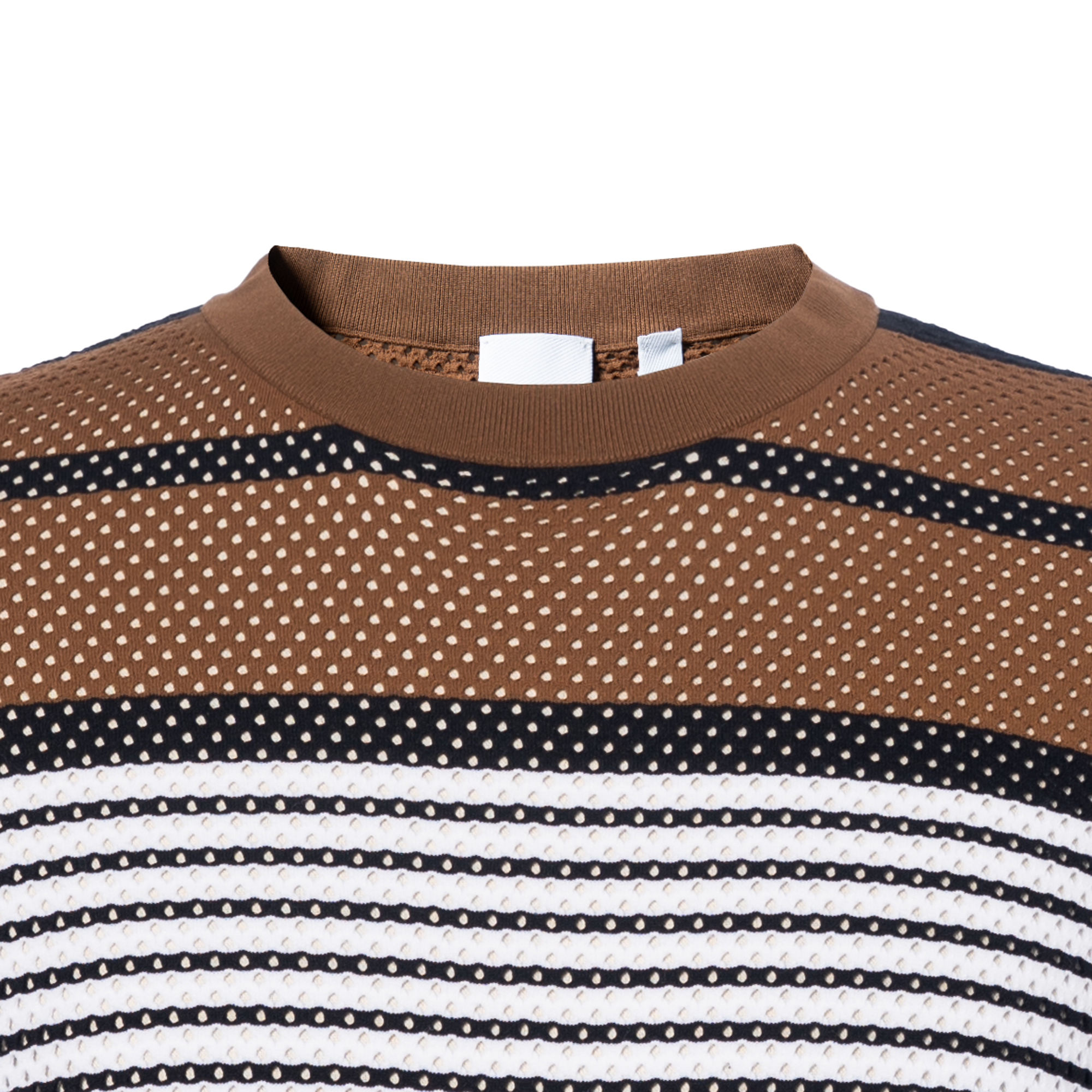 Burberry SS23 Contrast Striped 3/4 Sleeve T-Shirt Men’s Dark Birch Brown. 80678851 圖 7