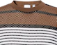 Sizing 博柏利 SS23 男款深桦棕撞色条纹七分袖T恤 80678851