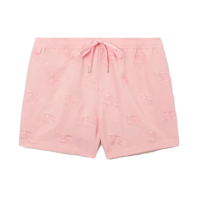 Burberry SS23 Equestrian Logo Pink Swim Shorts with Drawstring. 80712361