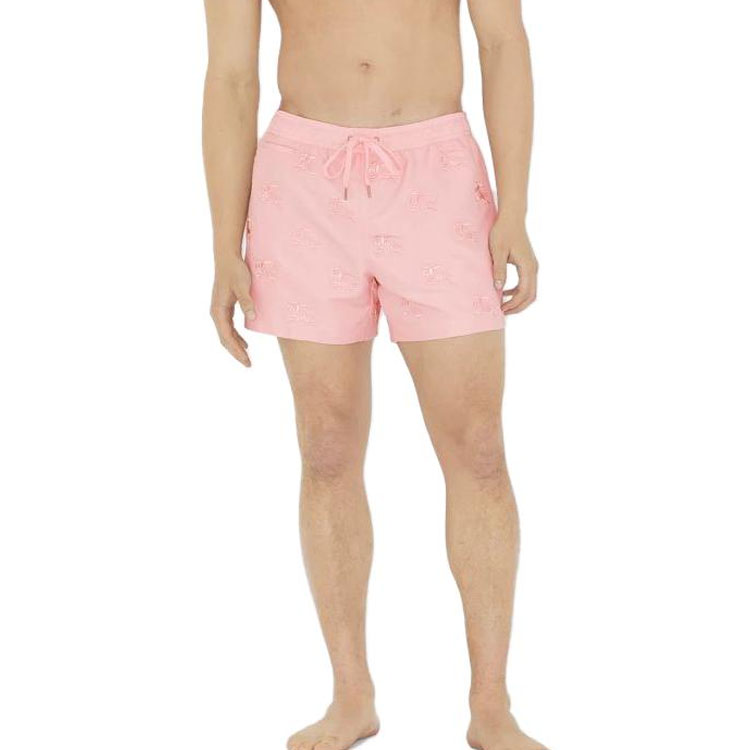 Lookbook Burberry SS23 Equestrian Logo Pink  Swim Shorts with Drawstring. 80712361
