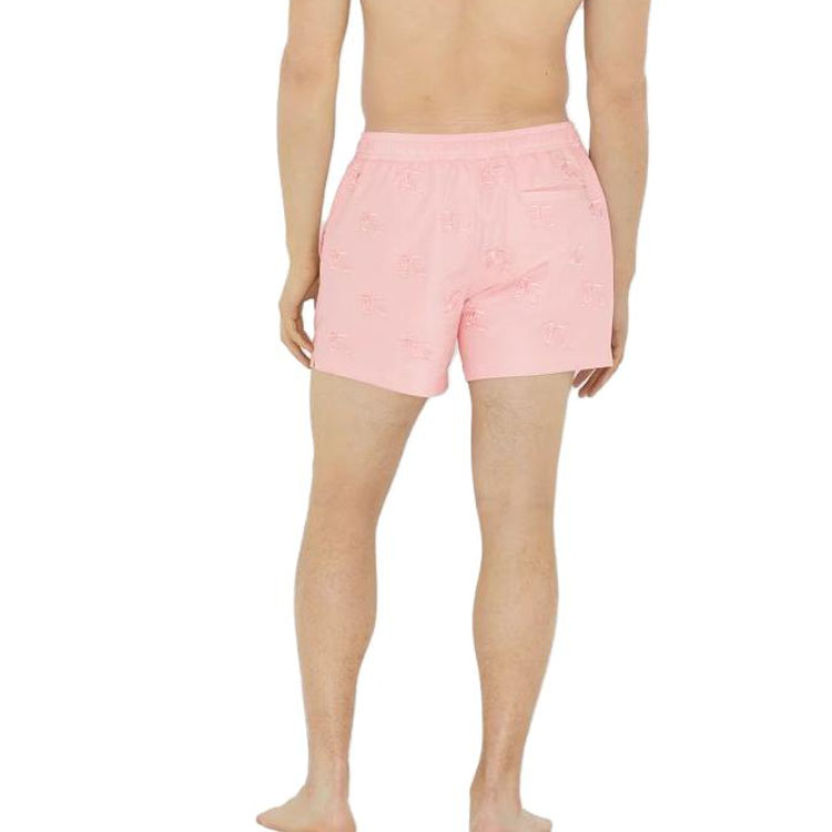 Shop Burberry SS23 Equestrian Logo Pink  Swim Shorts with Drawstring. 80712361