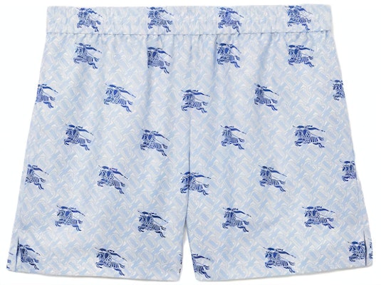 バーバリー SS23 エクエストリアンロゴプリント リラックスショーツ ブルー 80720761 Buy バーバリー SS23 エクエストリアンロゴプリント リラックスショーツ ブルー 80720761