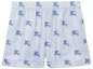 Buy バーバリー SS23 エクエストリアンロゴプリント リラックスショーツ ブルー 80720761