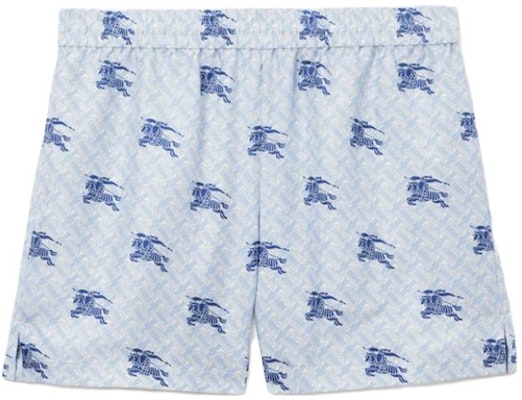 バーバリー SS23 エクエストリアンロゴプリント リラックスショーツ ブルー 80720761 Order バーバリー SS23 エクエストリアンロゴプリント リラックスショーツ ブルー 80720761