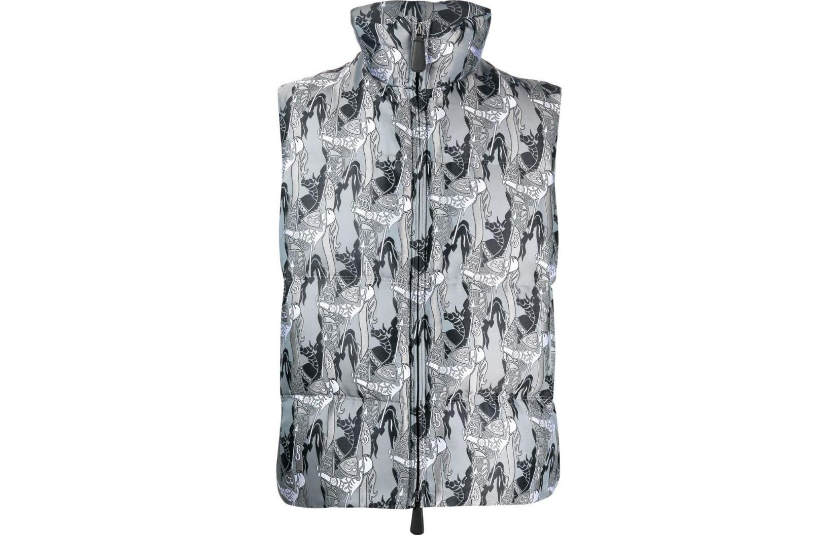 Burberry SS23 Geometric Print Zip-Up Vest Multicolor for Men. 80637981