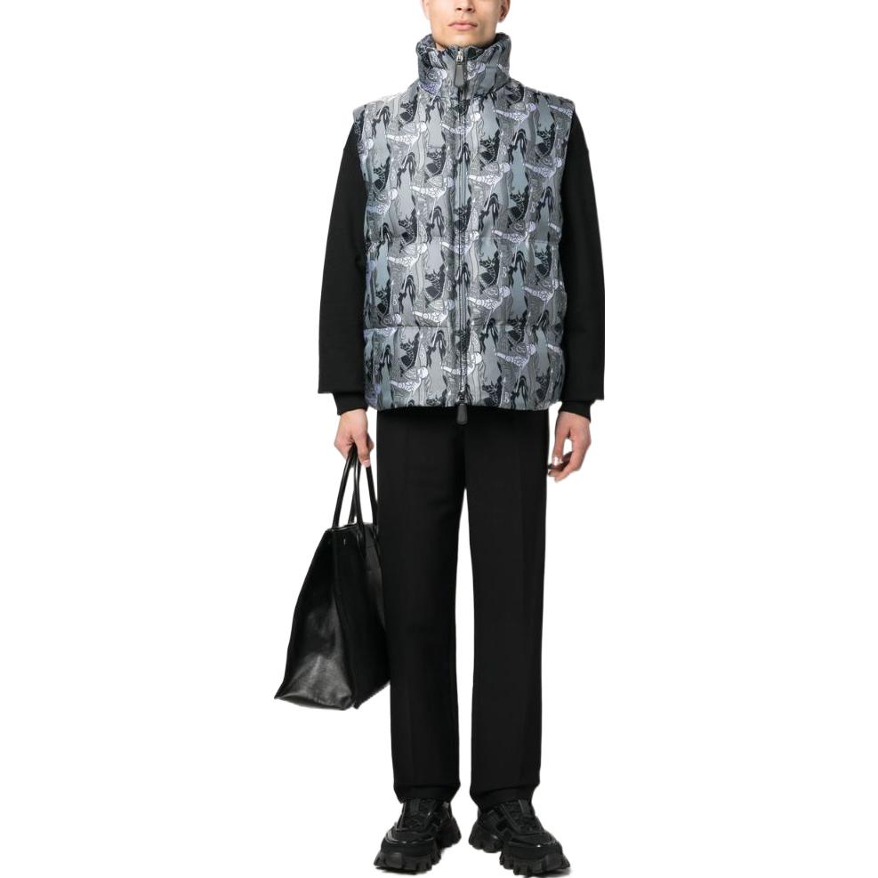 Lookbook バーバリー SS23 メンズ ジオメトリックプリント ジップアップ ベスト マルチカラー 80637981