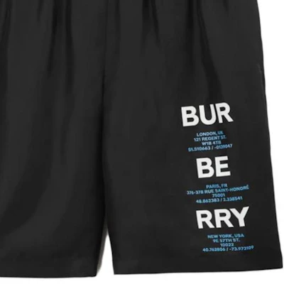 Burberry SS23 字母印花直筒休閒短褲 黑色 80721341 Details for Burberry SS23 字母印花直筒休閒短褲 黑色 80721341
