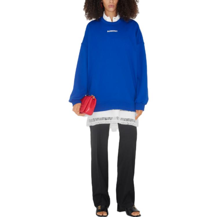 Lookbook 博柏利 SS23 字母印花男女同款休闲卫衣 深海军蓝色. 80696131